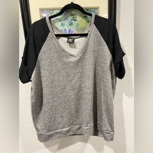 Bobeau short sleeve sparkly sweatshirt